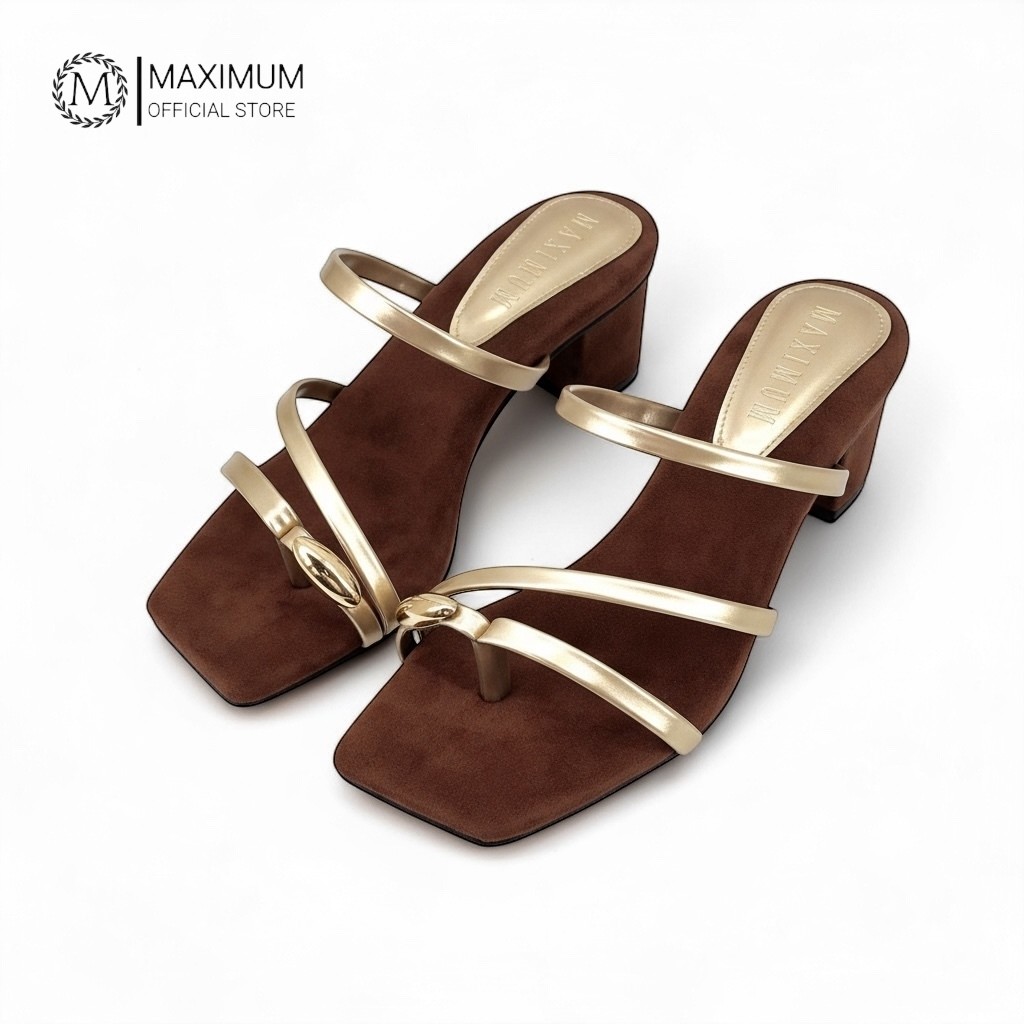 SANRIRINTOJAYASHOP Maximum Moana Sandal Wanita Hak 5 cm Anti-Slip Modis Variasi Jempol