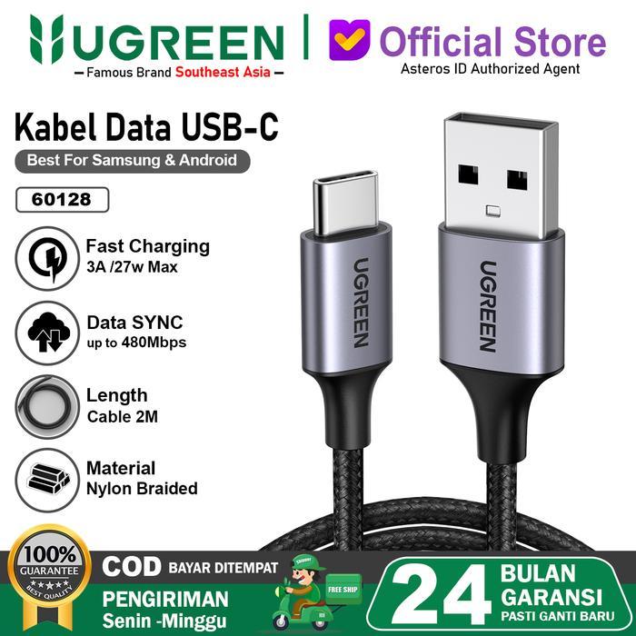 UGREEN Kabel Data Charger USB Type C Fast Charging 3A Nylon Braided - 60128 NYLON 2M