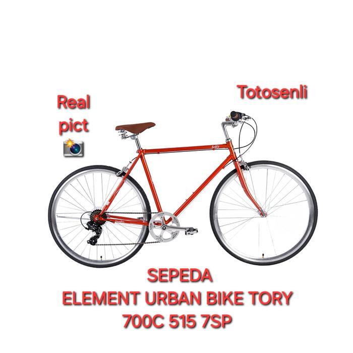 SEPEDA URBAN BIKE ELEMENT TROY 700C 7SP SEPEDA COMMUTER URBAN TROY TOURING ELEMENT - red