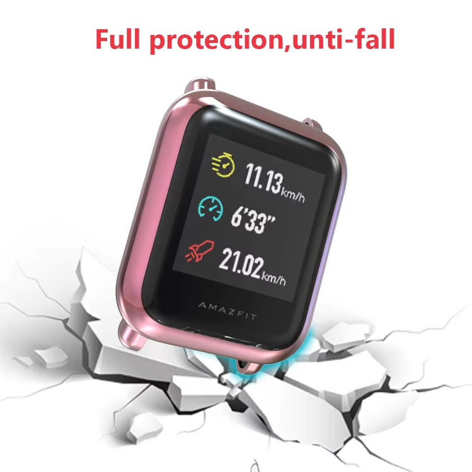 For Amazfit Bip U/U Pro Case Protect Bumper Plating Shell Cover Shockproof Screen Protector For Huam