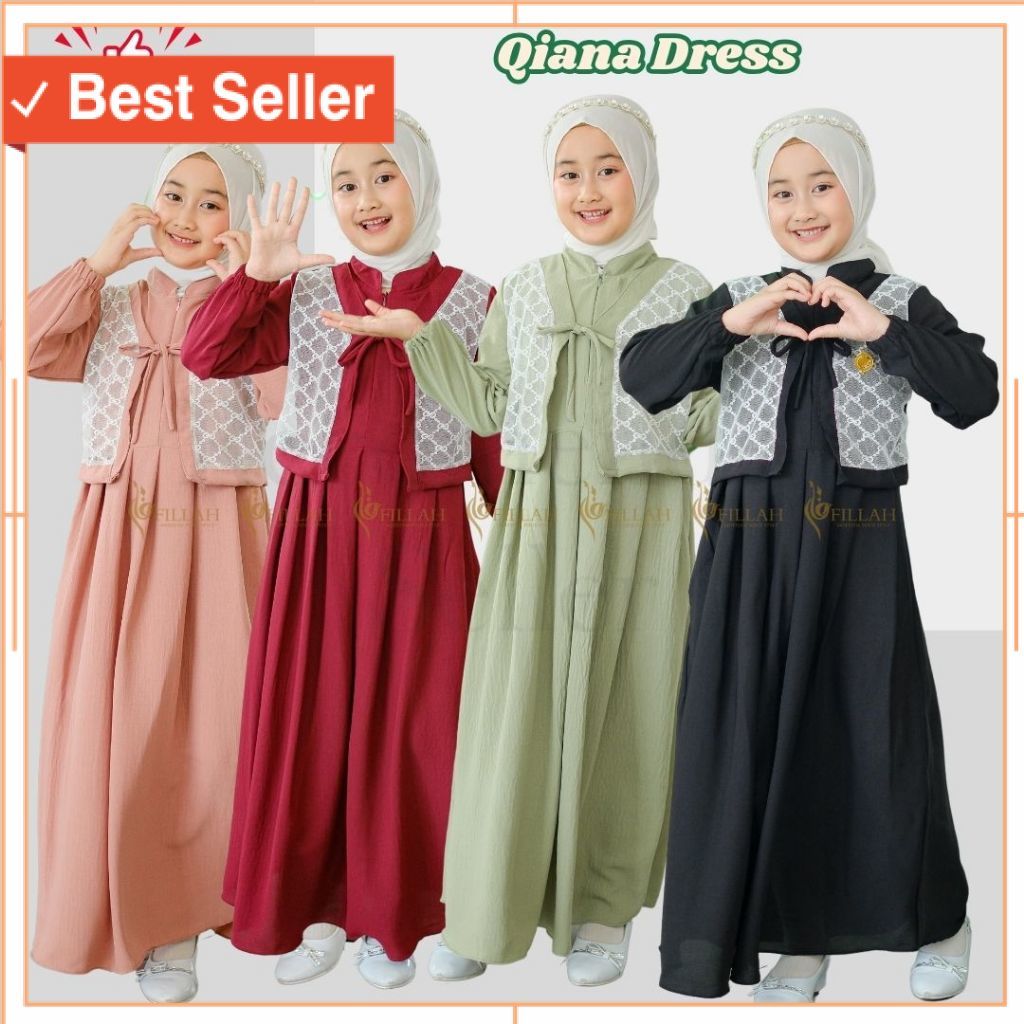 Fashion Anak Baju Lebaran Murah / Gamis Remaja Gamis Anak Perempuan 3-14 Tahun Gamis Anak PutihBaju 