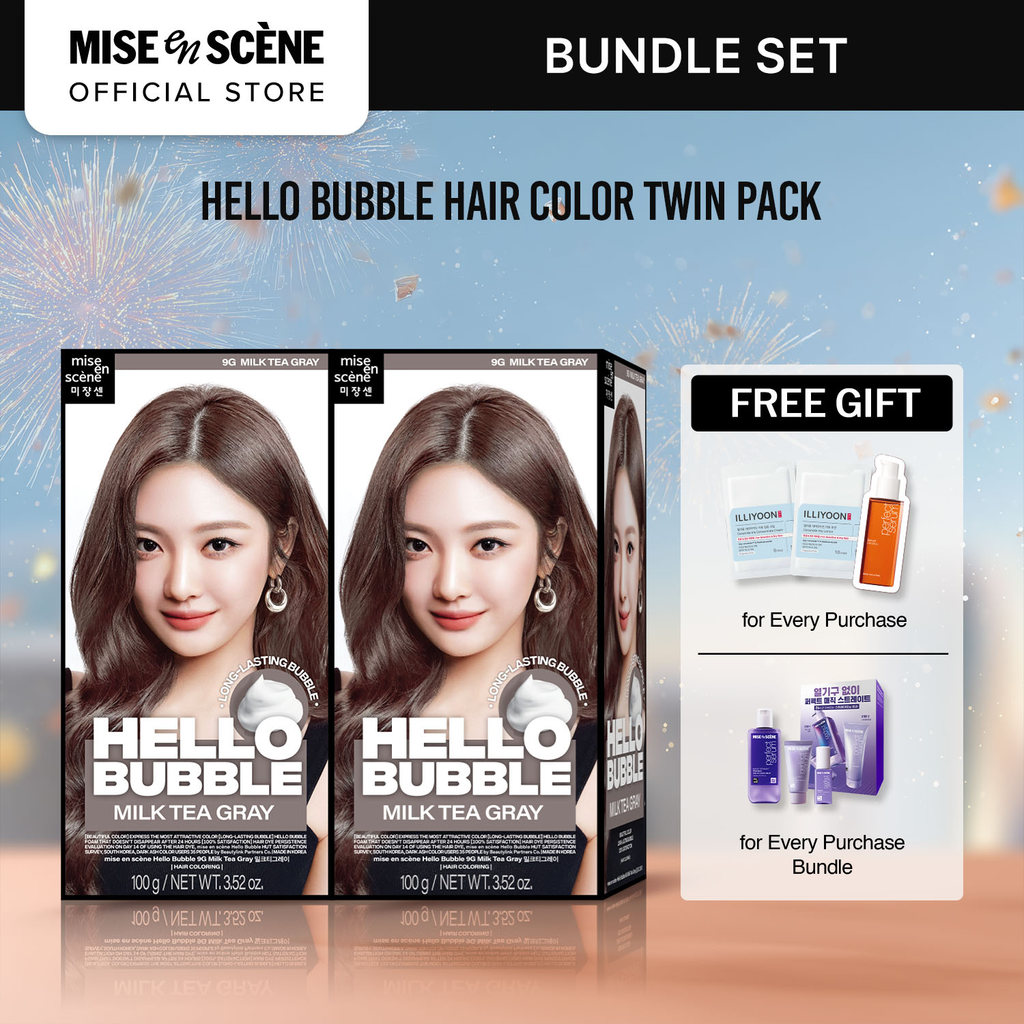 [PAKET HEMAT ISI 2] mise en scene Hello Bubble Hair Color Twin Pack - Hair Color 2025 Pewarna Rambut