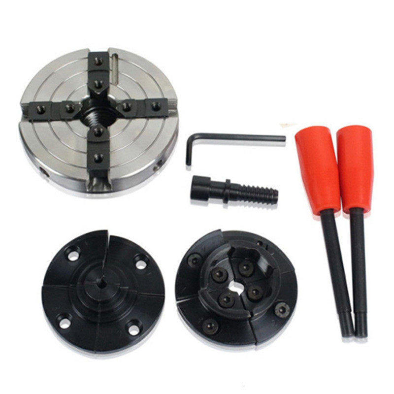 4Inch Jaw Chuck SelfCentering Chuck Linkage FourJaw Woodworking Lathe Chuck Manual Positive And Nega