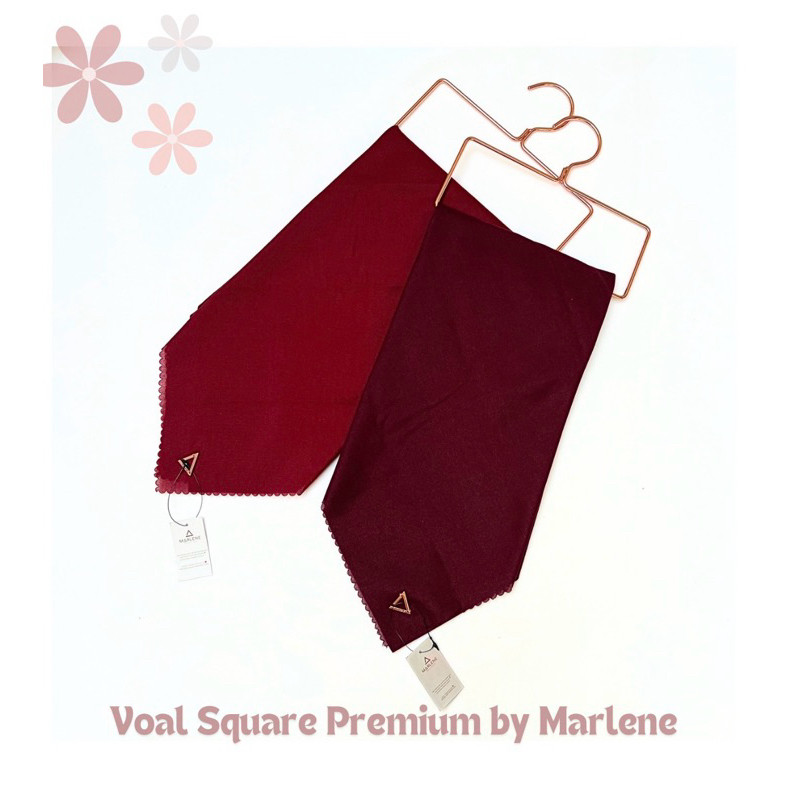 TERLARIS Marlene - Hijab VOAL SQUARE Segi Empat Polos Premium (batch 2)