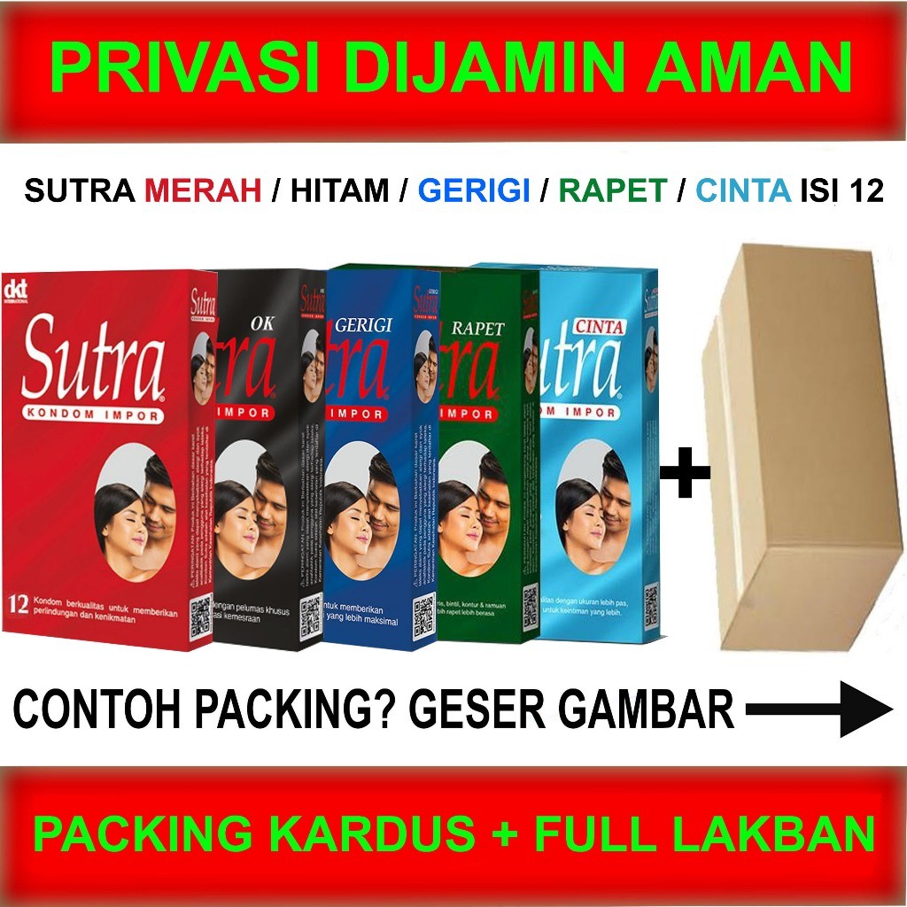 [ STOKK READY ] [ PRIVASI AMAN ] Sutra Merah / Kondom Hitam OK / Condom Biru Bergerigi Gerigi / Rape