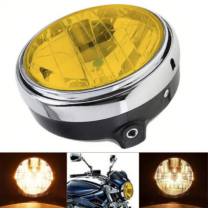 Motorcycle Retro Round Headlight IP66 Waterproof Front Headlamp Fit for Honda CB900 CB400 CB750 CB13