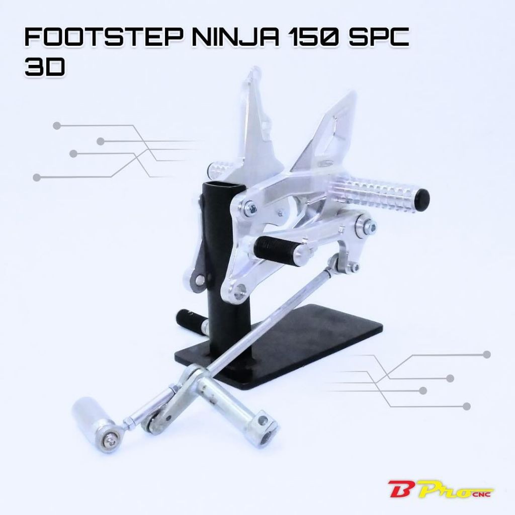 Footstep Underbone BPro Kawasaki Ninja 150 R SS RR SPC 3D Full Spec Original BPro Racing