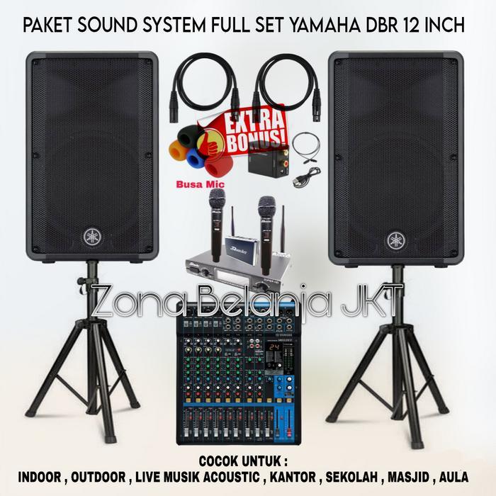 Paket Sound System Indoor Outdoor Full Set Yamaha DBR 12 Inch (SET 1)