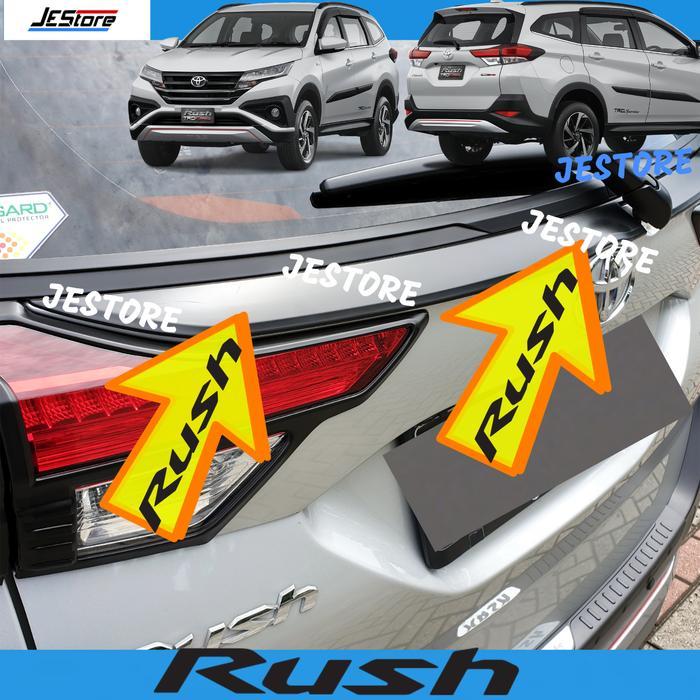 NEW RUSH / TERIOS REAR TRUNK STREAMER TRIM COVER MATTE BLK BACK WINDOW