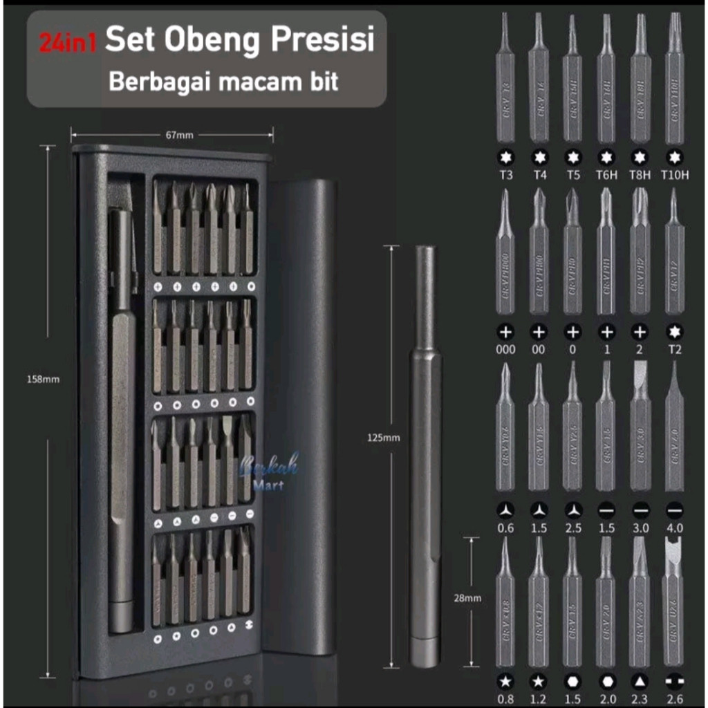 OBENG SET PREMIUM MAGNETIK 24 IN 1 - Gambar 4