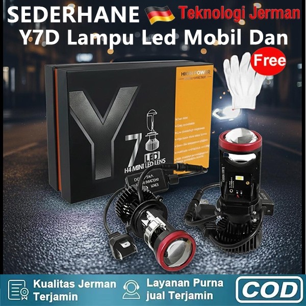 Mini Projie Y7D Lampu Led Mobil Dan Motor H4 /Biled/ Mini PJECTOR PROJIE Y7D SUPER BRIGHT 50 Watt