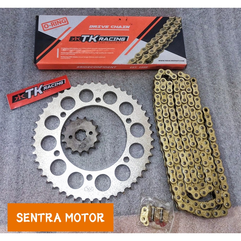 Gear Set R15 V3 TK 428 & Rantai TK 428 HPO O-Ring - Gear Set Khusus YAMAHA R15 New VVA Plus Rantai T