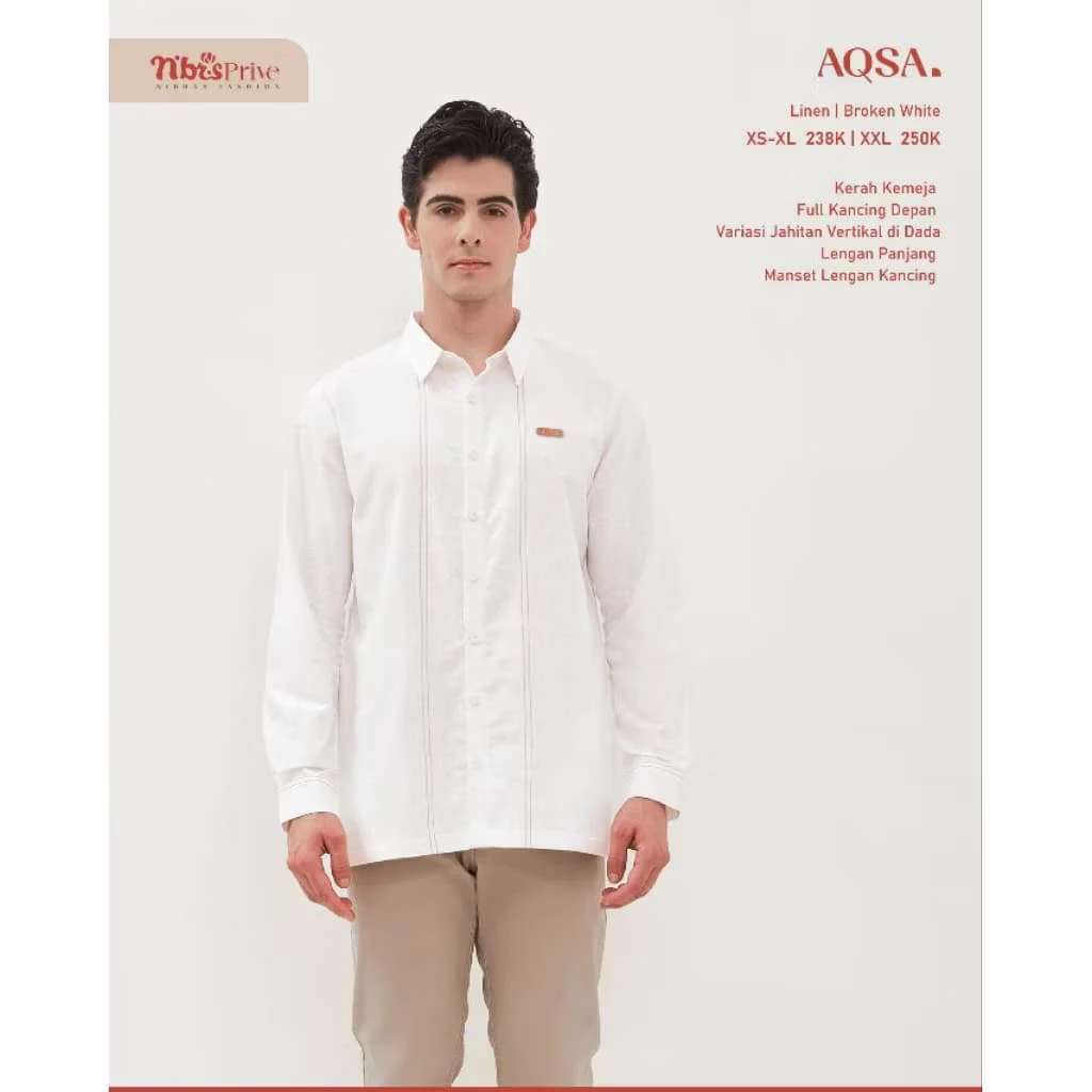 NIBRAS KOKO DEWASA AQSA BROKEN WHITE