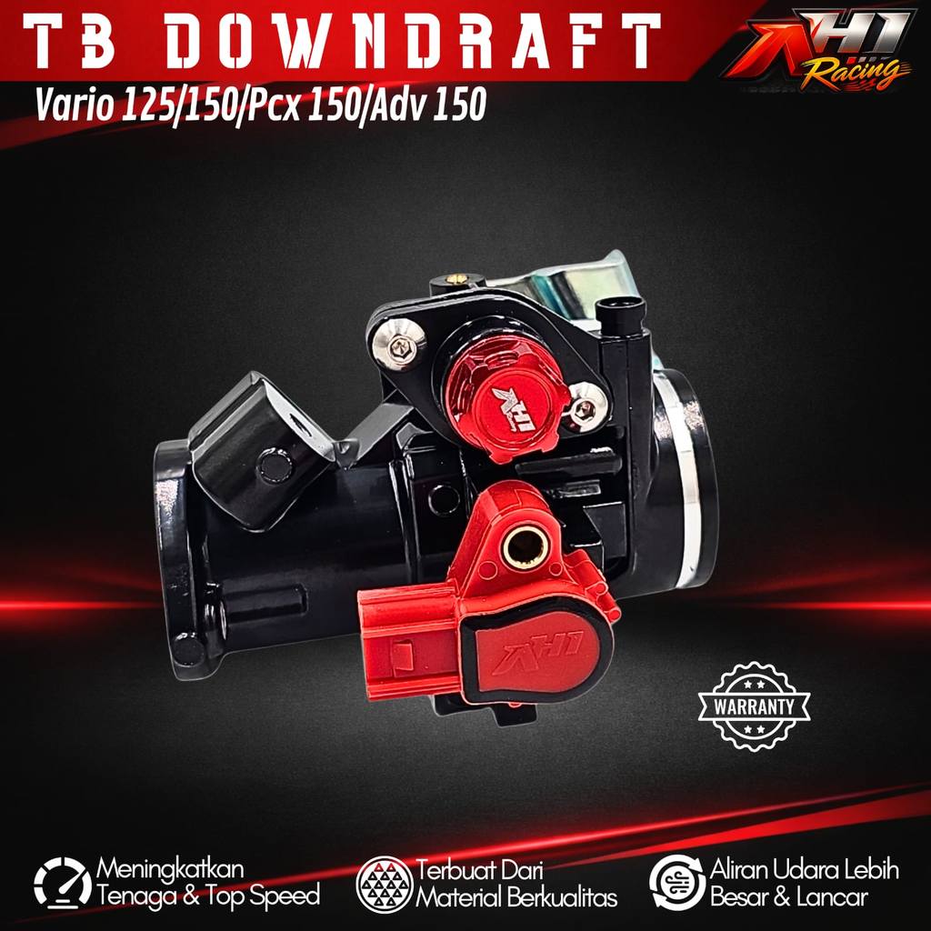 Throttle Body Tb Downdraft Vario 125 150 AH1 Racing - Intake Tuas Gas Downdraft Vario 125 150 Lurus