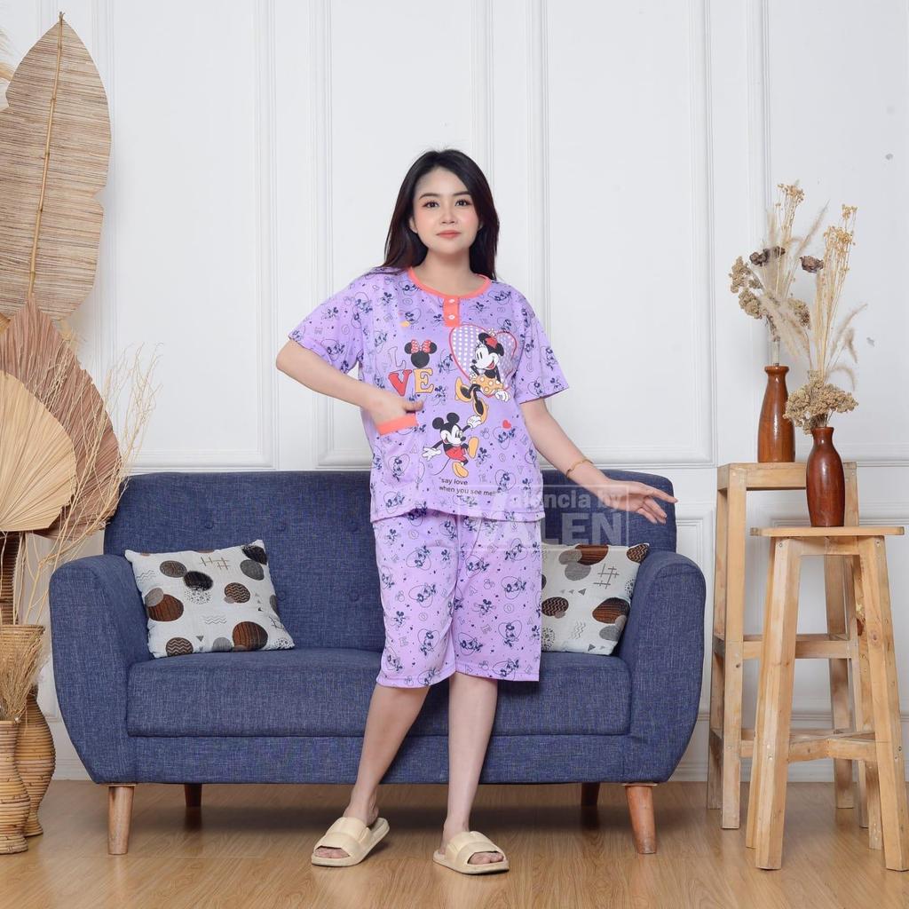 Baju tidur dewasa terbaru 2023 setcel 3/4(BAYAR DITEMPAT) /Piyama Wanita/Baju Tidur Dewasa