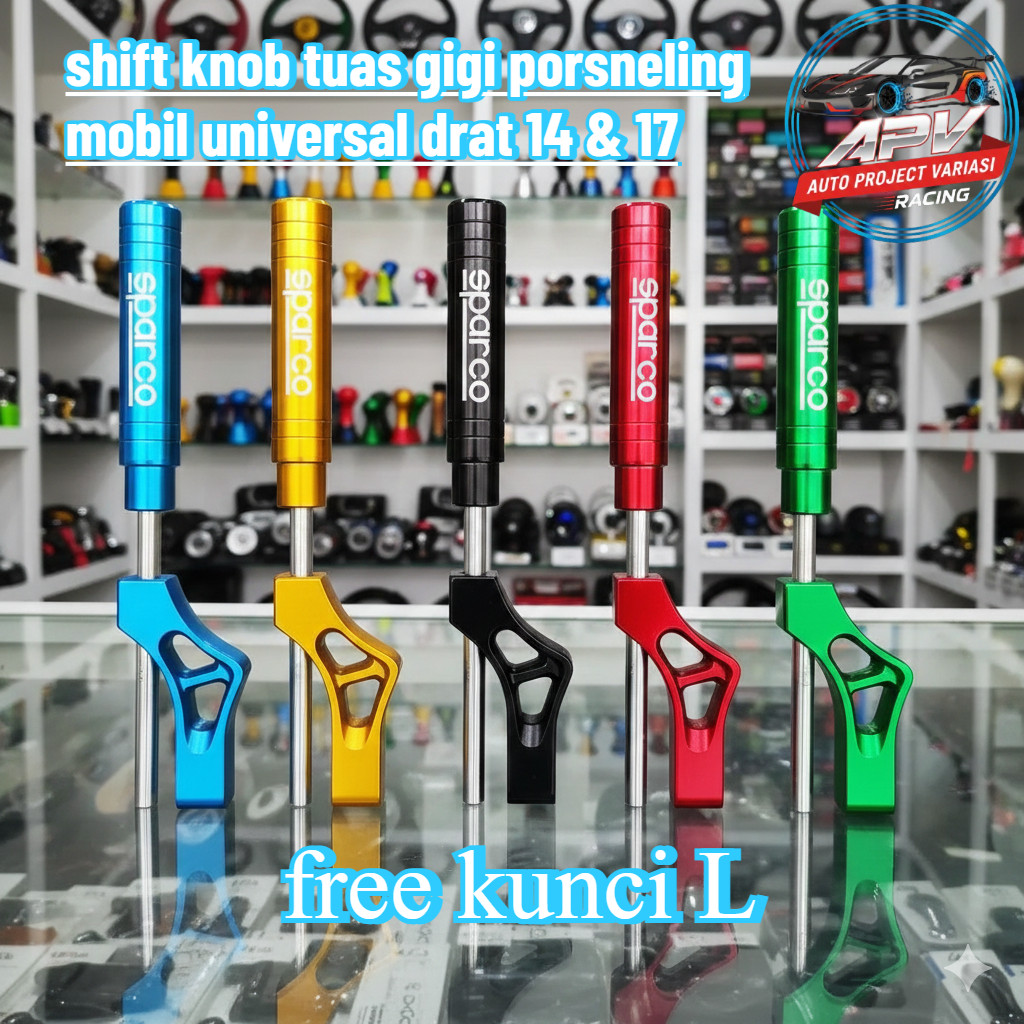 Tongkat persneling extender /shift knob/tuas gigik/gear knob/variasi mobil drat 17&14,bisa diatur ti