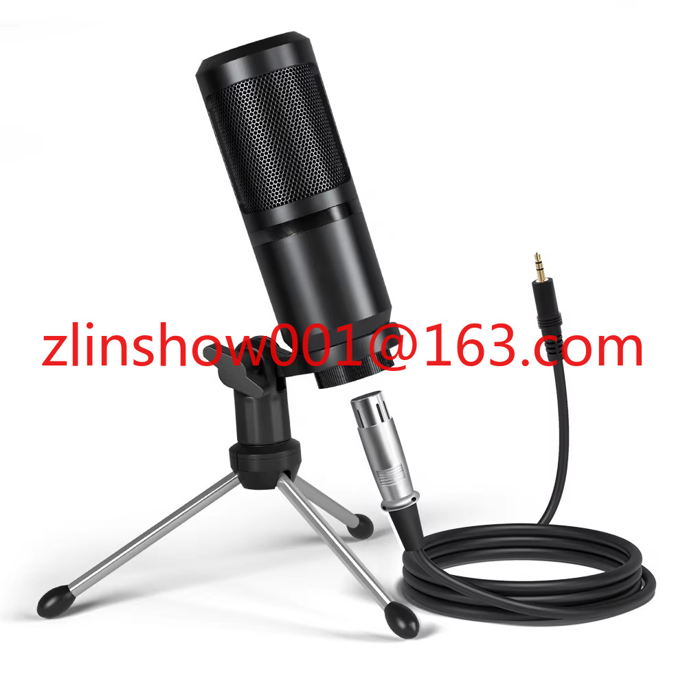 Condenser Microphone Professional Studio XLR Desktop Microphone with Tripod