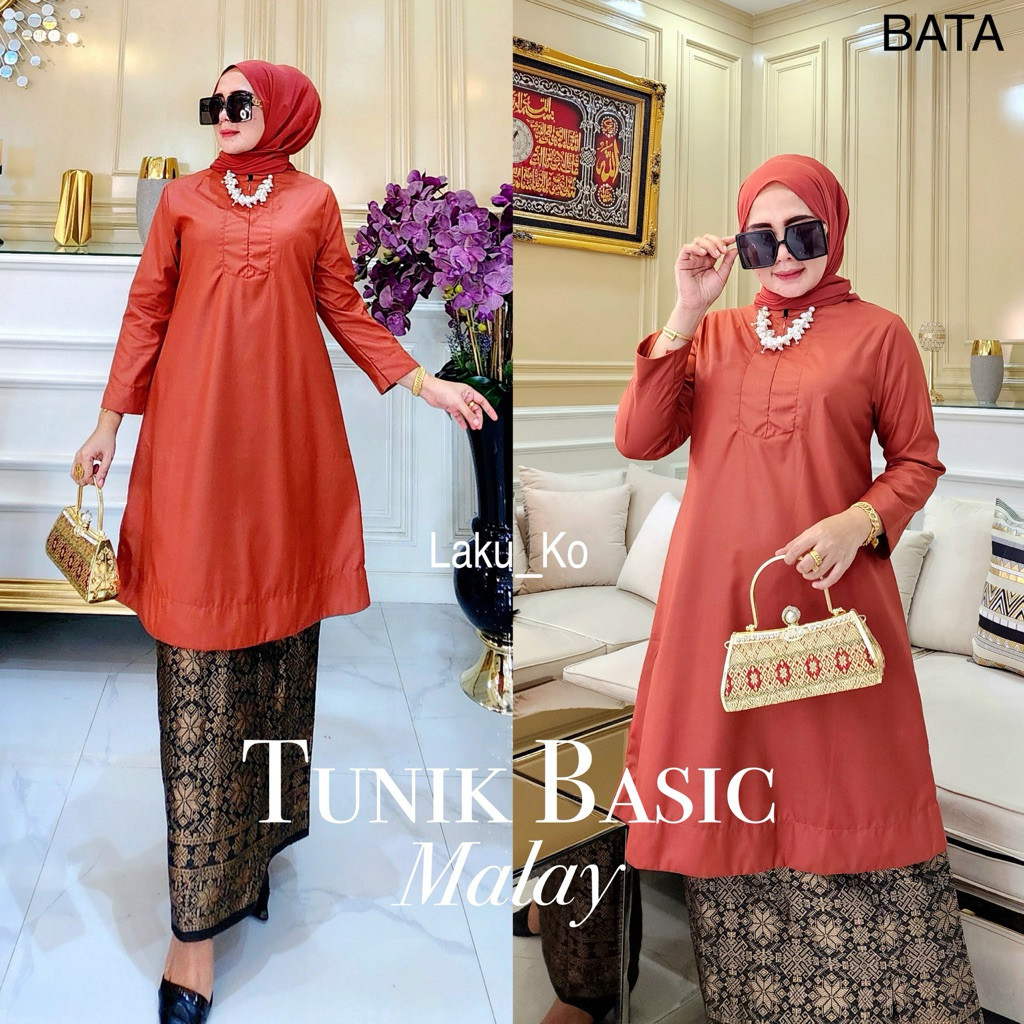 TERNASTORE Tunik Polos / Atasan Tunik // Tunik Toyobo // Baju kurung // Tunik malaysia // Tunik Busu