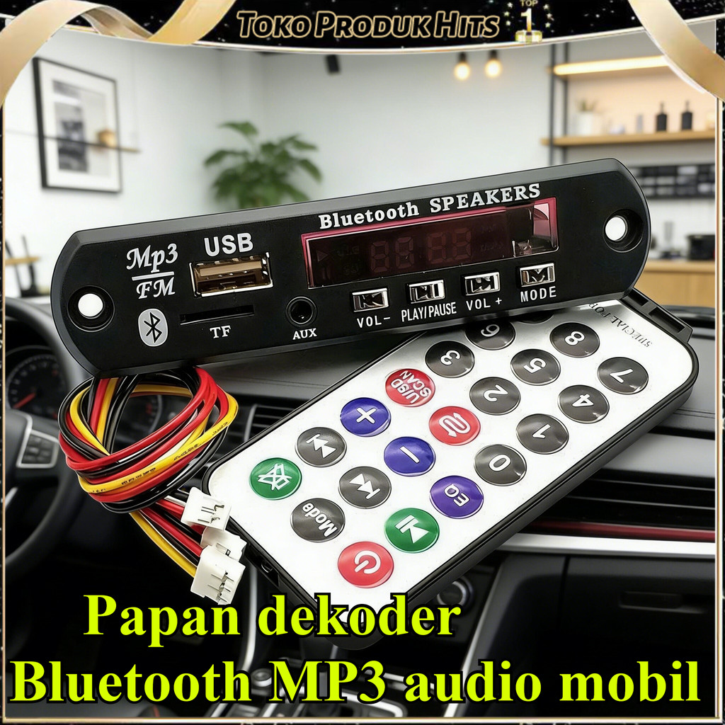 Papan Dekoder Bluetooth 5.0 Modul Audio Mobil MP3 WMA USB TF Radio 12V - Penguat Suara