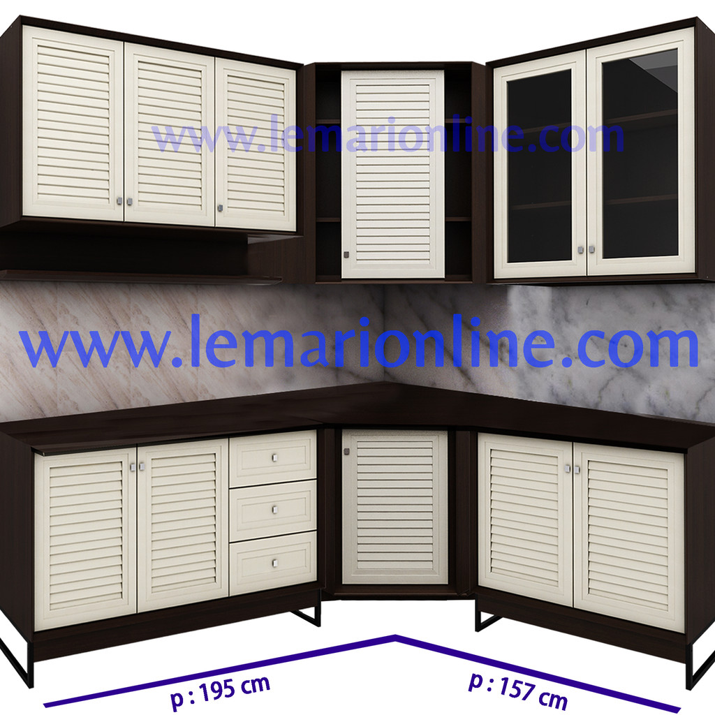 Kitchen Set L Minimalis (Atas dan Bawah)