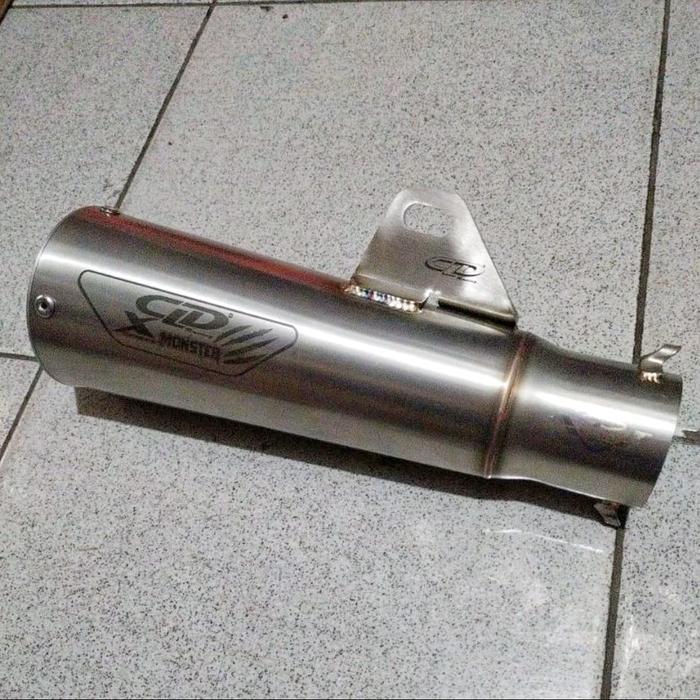 Silencer Only Knalpot CLD Racing type Monster X Series inlet 50 mm - 17,5 cm, Plat + per