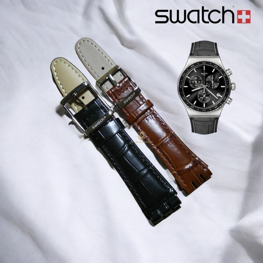 Tali Jam Kulit Swatch Irony Strap Jam Swatch Irony Kulit 17mm 19mm