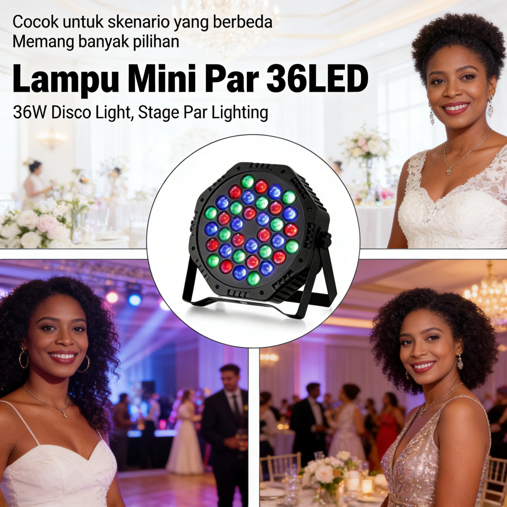 Par 36LED 36w Disco Sorot Lampu Panggung Parlight Par Par
