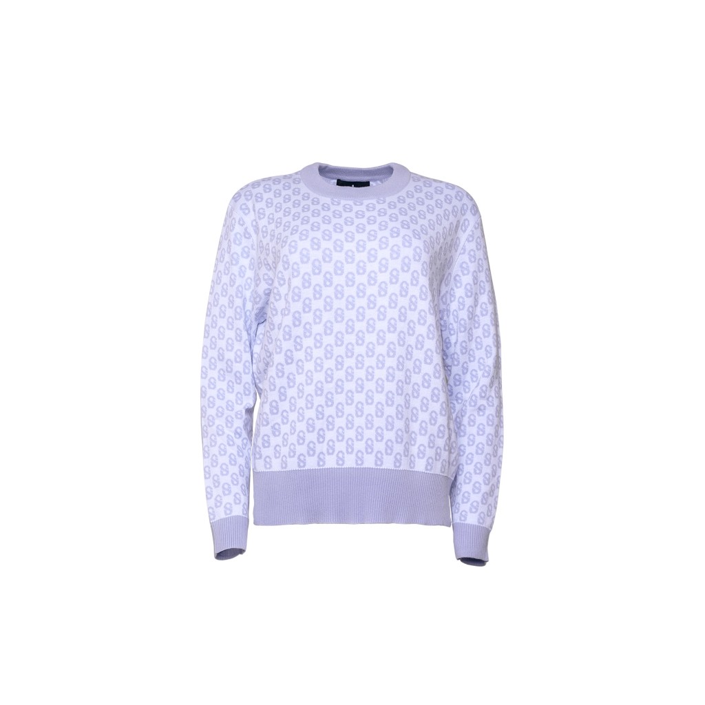 Buttonscarves Everyday Monogram Sweater - Purple Heart