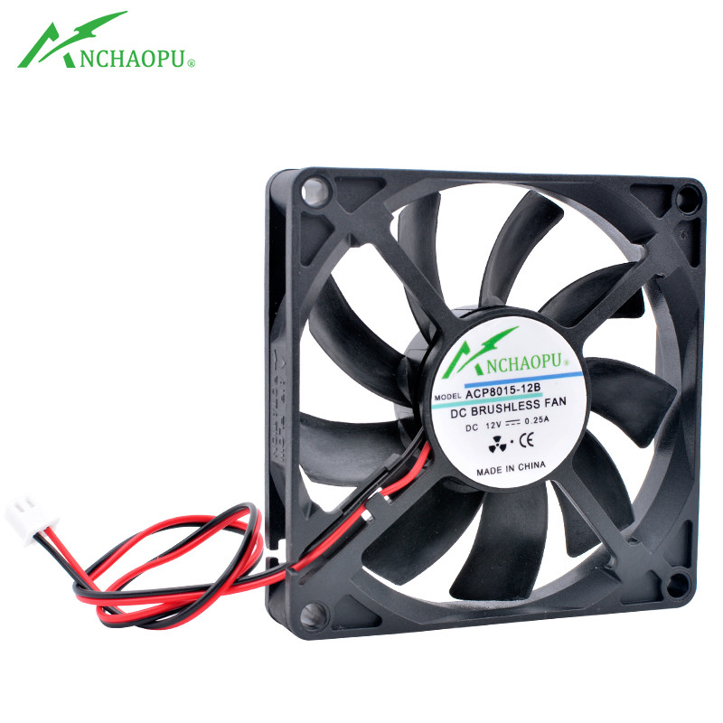ACP8015 8cm 80mm fan 80x80x15mm DC5V 12V 24V 2pin cooling fan for router assis power supply arger in