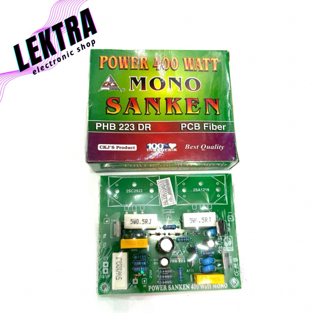 Kit PHB 223 DR Power 400 watt Mono Sanken PCB Fiber CKJ 400w w