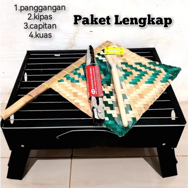 Alat Panggangan Serbaguna Bakaran Ikan Sosis Ayam Pemanggang Lipat