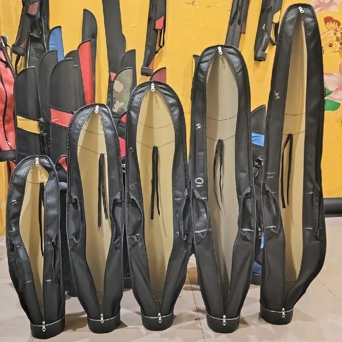 tas joran pancing hard case 60 - 200 cm ( fiber + mangkuk ) kapasitas 2-3 joran + real tanpa real mu