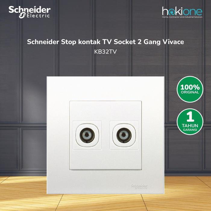 Schneider Vivace Stop Kontak TV Socket 2 Gang - KB32TV