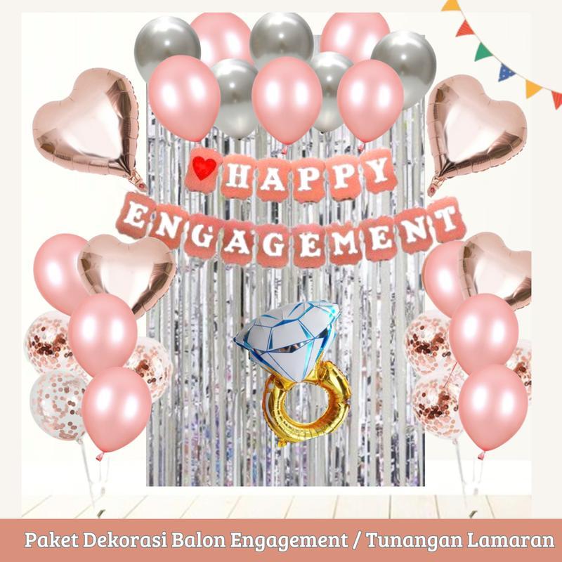 Paket Dekorasi Balon Acara lamaran / Engagement / Tunangan