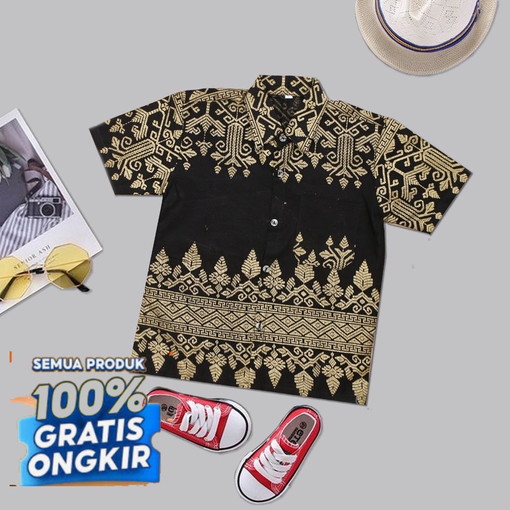 Kemeja Batik Anak - batik anak - baju batik anak laki laki umur 2-12 tahun- pakaian pria lainnya