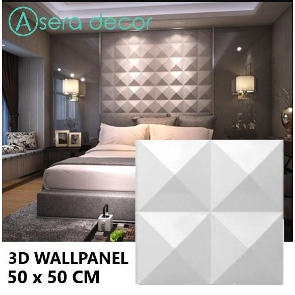 Wall Panel 3D PVC I Wallpanel Wallpaper Dinding 50 x 50 cm - PYRAMID 4