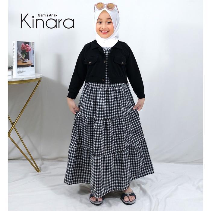 CF Kids Gamis Rompi Anak Perempuan Muslim Kinara - Hitam, 1