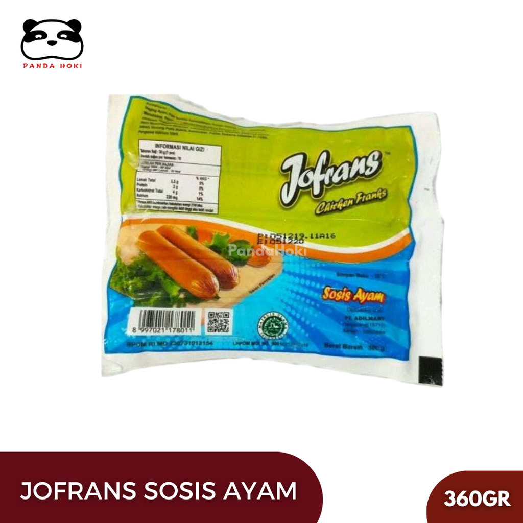 Jofrans Chicken Frankfurter / Sosis Ayam Frankfurter 360gr