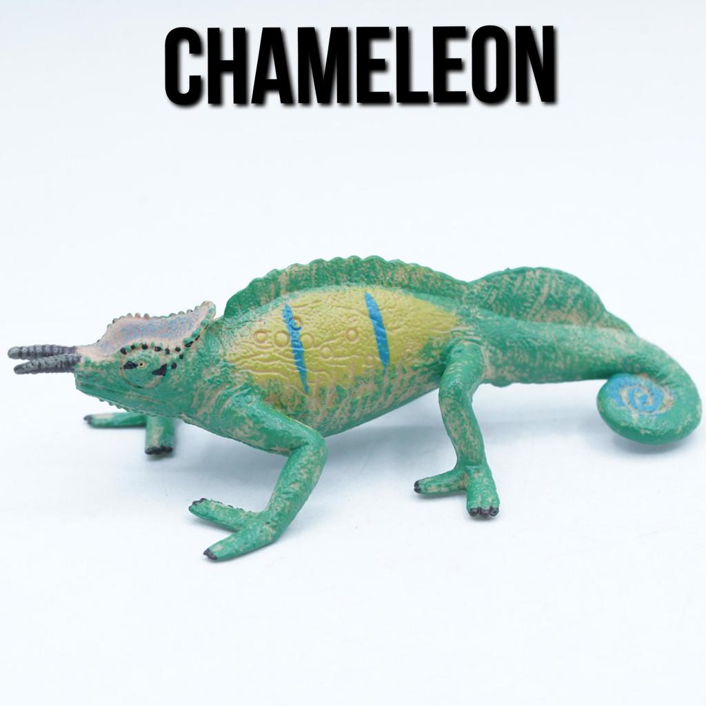 KORI CHAMELEON Bunglon Calotes Reptil Mainan Figure Binatang Miniature Hewan Animal Figurine Pajanga