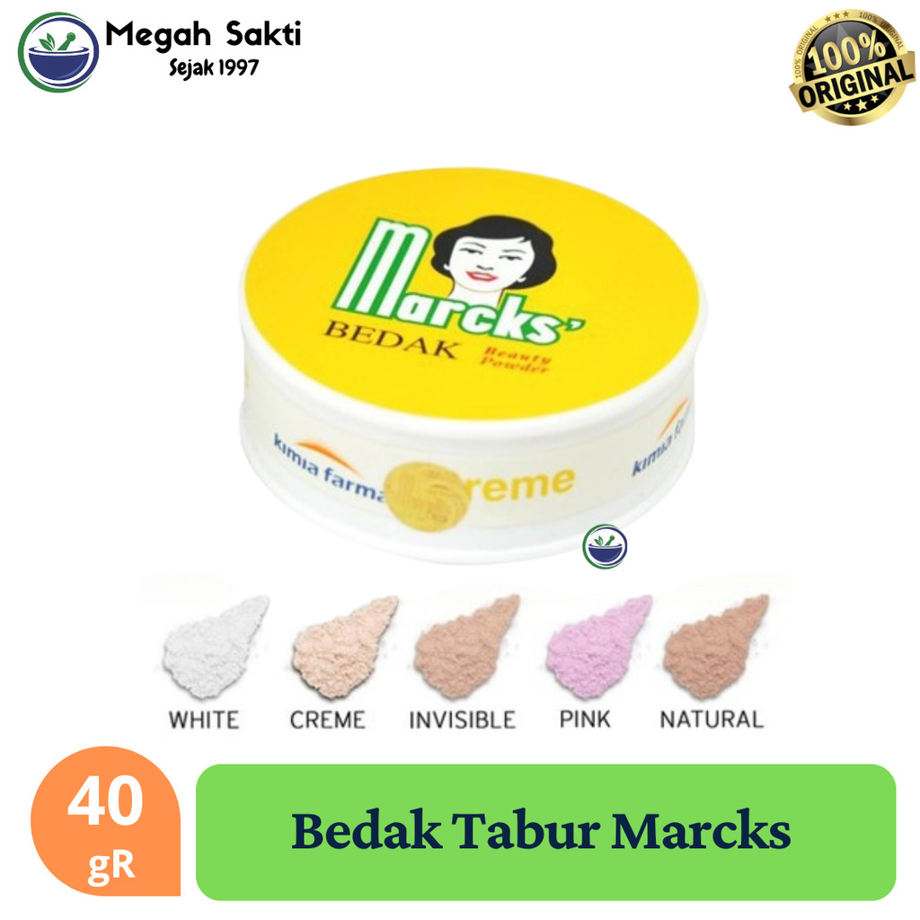 MGS - Bedak Tabur Marcks NATURAL BEIGE 40 gR - Bedak Tabur Classic Jadul