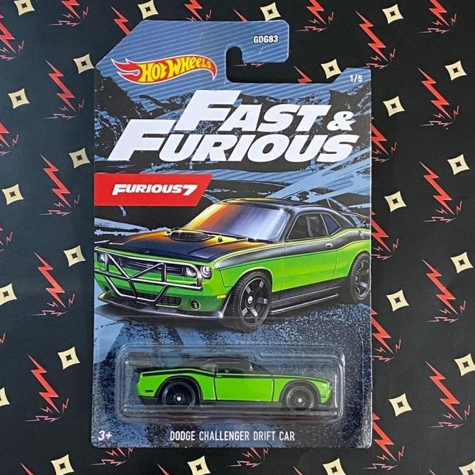 Hot Wheels Dodge Challenger Drift Car Fast & Furious 7