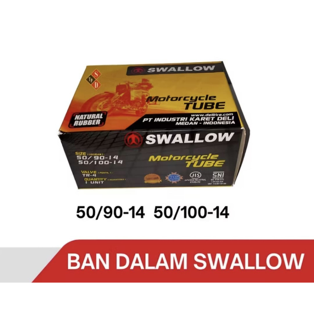 BAN DALAM SEPEDA MOTOR MERK SWALLOW RING 14