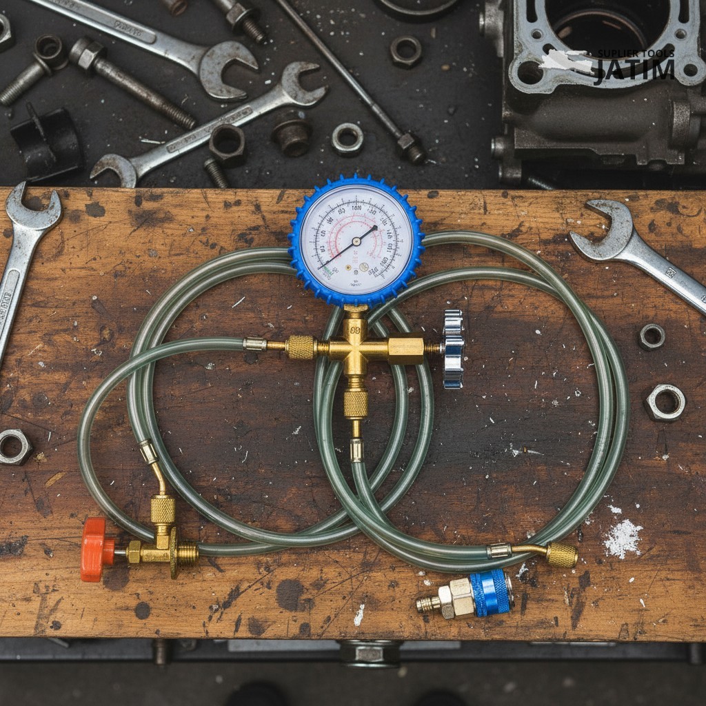 SELANG MANIFOLD GAUGE TRANSPARAN freon ac R22 R134a R410a R502 RUMAH MOBIL