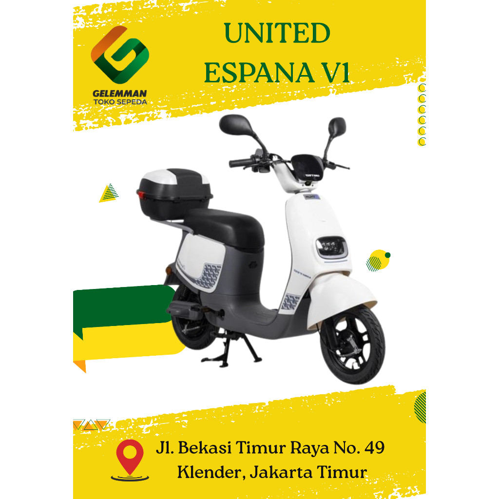 Sepeda Listrik United Espana V1 Lithium (unit display test bike toko)