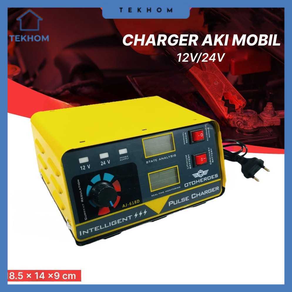 OTOHEROES Charger Aki Mobil Intelligent Battery Charger 12V/24V - AJ-618D