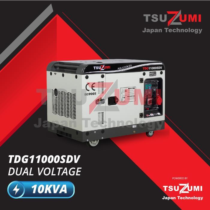 Genset Silent 10 kva 3 phase 1phase TDG 110000 SDV