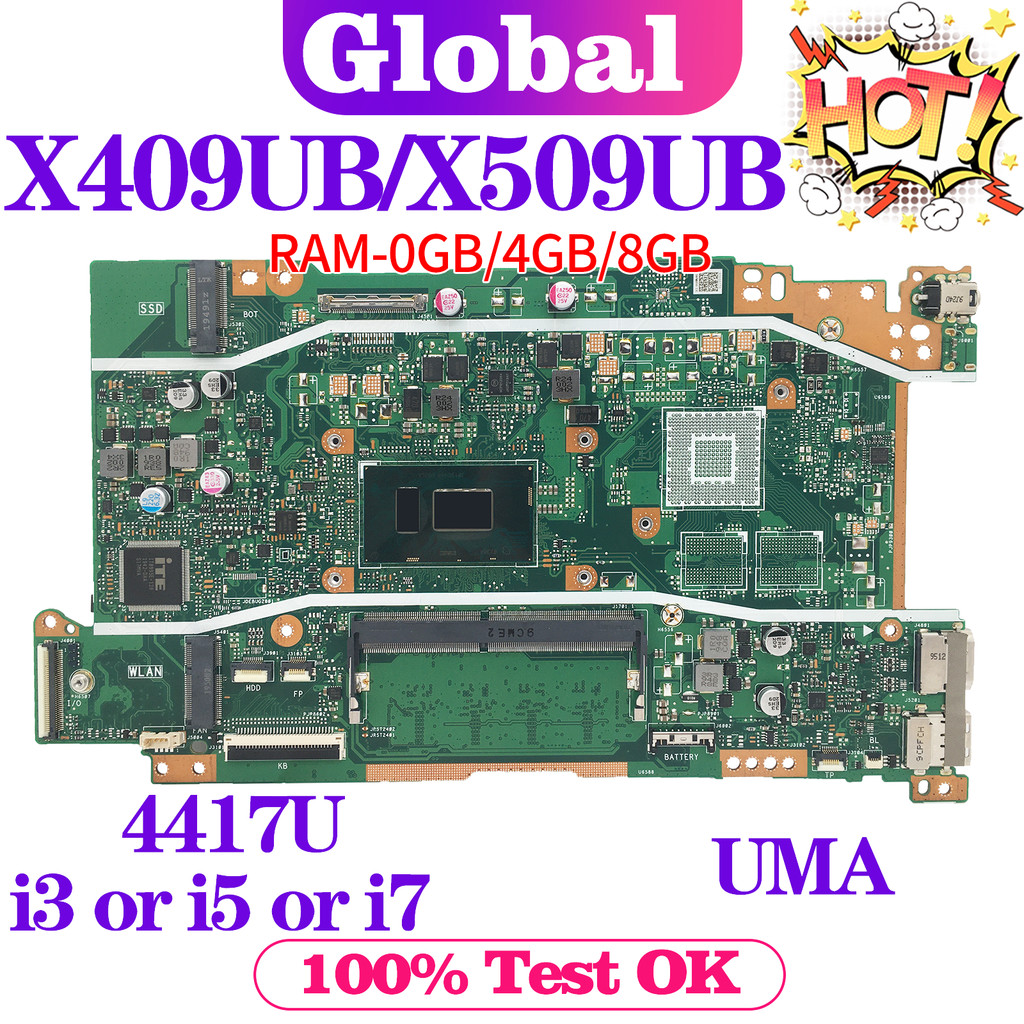 Mainboard For ASUS X409UB X409UA X509UA X509UB A409U A509U F409U F509U X409UJ X509UJ Laptop Motherbo