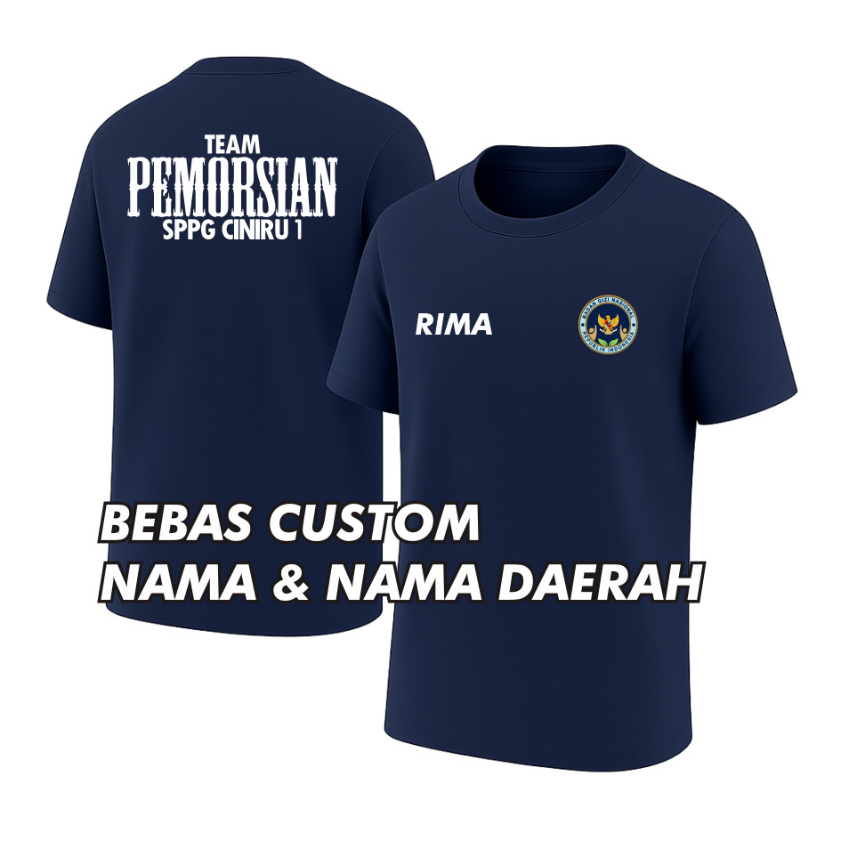 MYHS 2 KAOS TEAM PEMORSIAN - Kaos SPPG Resmi Program Gizi Nasional | Baju Kerja Tim Distribusi Makan