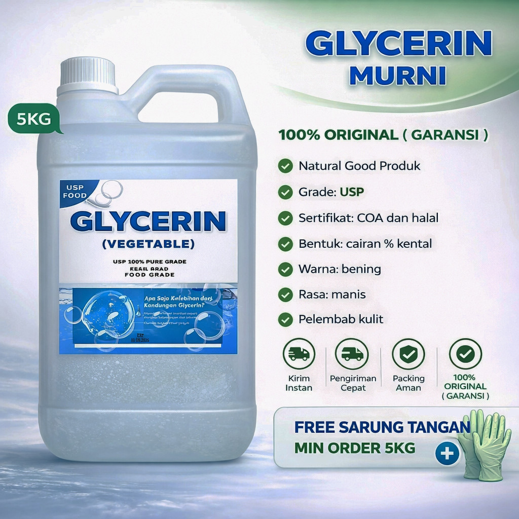 Gliserin Murni 5KG VG Food Grade – Glycerin / Glycerol