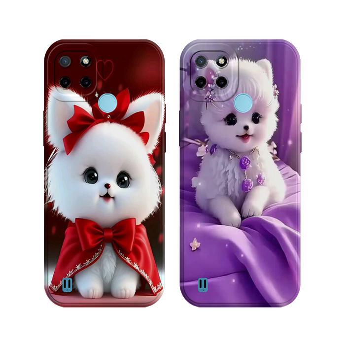 Case COMPTIBLE FOR Realme C21 / C21y / C25y - Softcase Karakter Kucing Lucu - Silikon TPU Anti Slip 